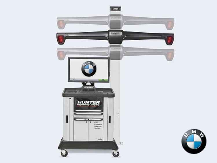 Pilt Hunter Hawkeye Elite BMW OEM versioonist. See täpne sõiduki veermiku diagnostikaseade on kohandatud BMW sõidukitele, tagades põhjaliku ja täpse veermiku analüüsi.